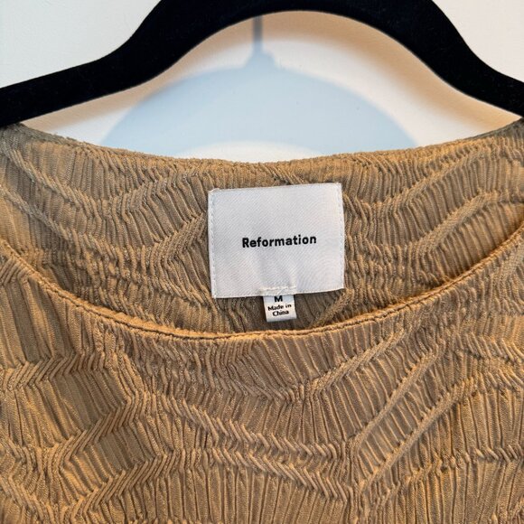Reformation Dusk Knit Top Natural - Size M - Picture 3 of 7
